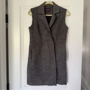 Vigoss Women's Heavy Jacket Vest Sleeveless Gray Snap Closure XS